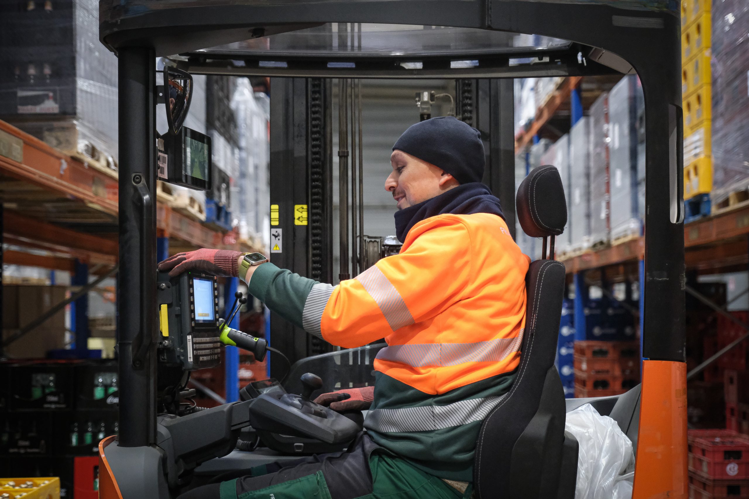 Camion France Boissons sur le point de prendre la route